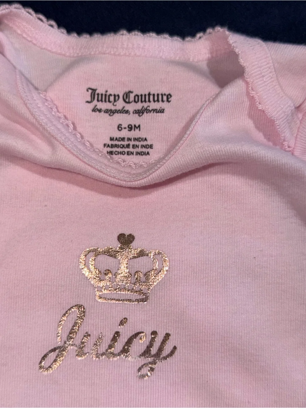 Juicy Couture Pink Heart Print | 6-9 months | 3 pieces